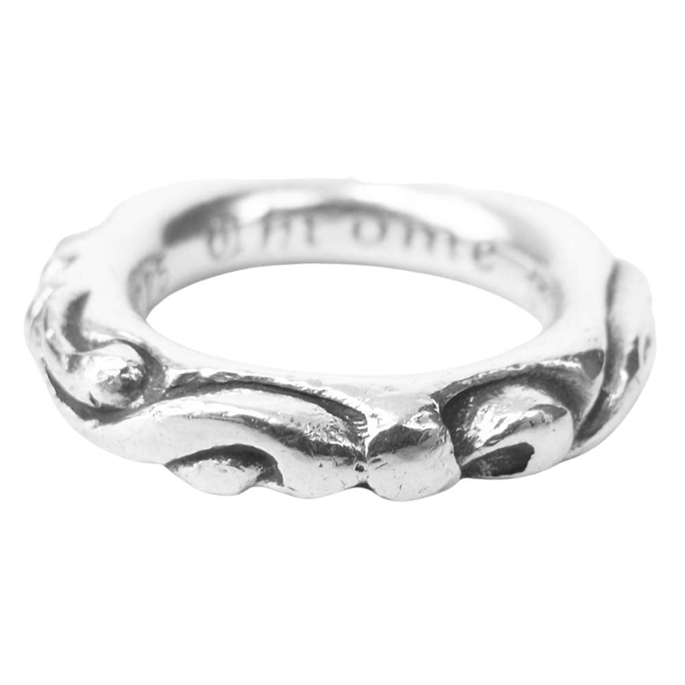 CHROME HEARTS クロムハーツ（原本無） SCRL BAND RING スクロール バンド リング シルバー系 9号程度【中古】