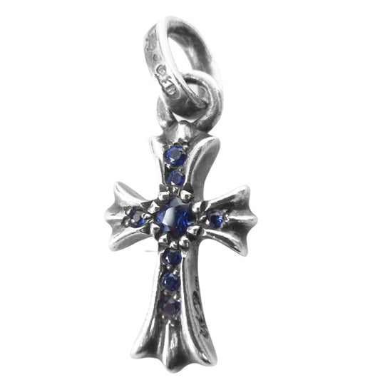 CHROME HEARTS クロムハーツ（原本無） ベビーファット パヴェ サファイア ネックレス シルバー系【中古】