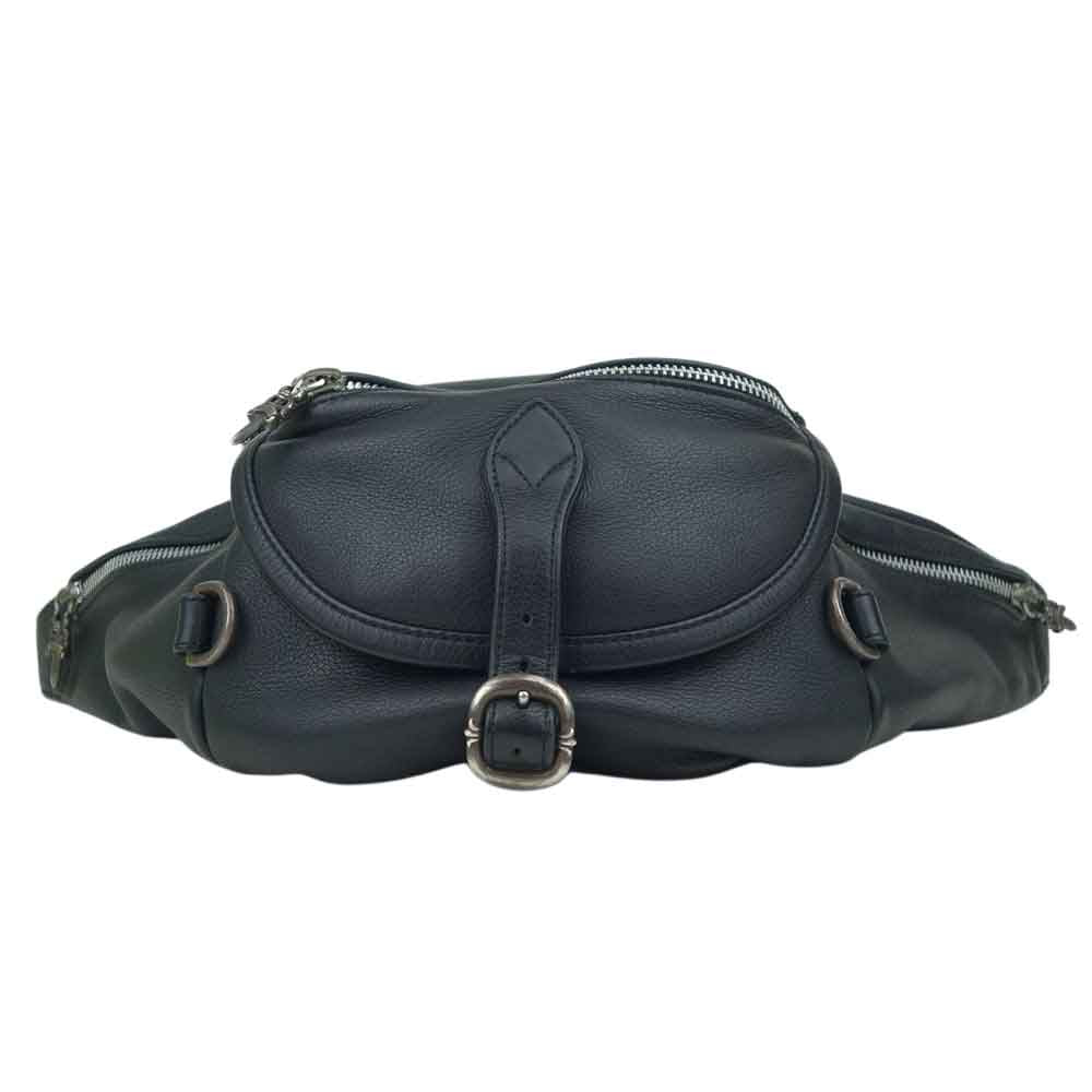 CHROME HEARTS クロムハーツ（原本無） SNAT PACK #1 スナットパック レザー バッグ  ブラック系【中古】