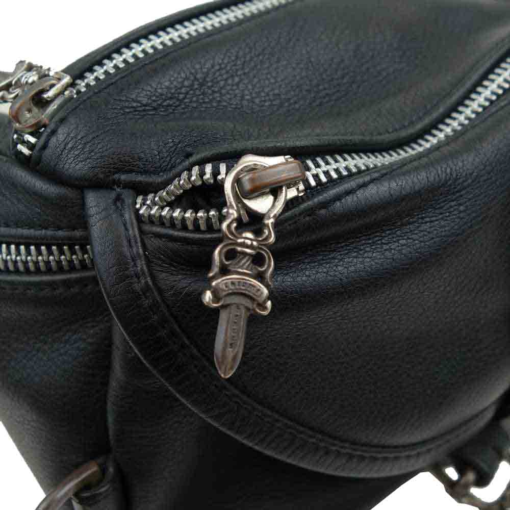 CHROME HEARTS クロムハーツ（原本無） SNAT PACK #1 スナットパック レザー バッグ  ブラック系【中古】