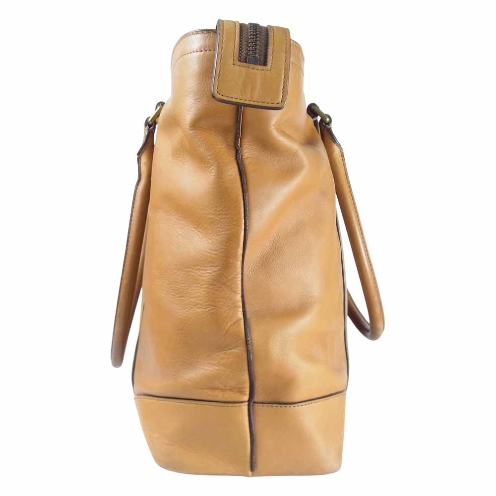 COACH コーチ D1369-70600 ブリーカー レザー トート バッグ トートバッグ ライトブラウン系【中古】