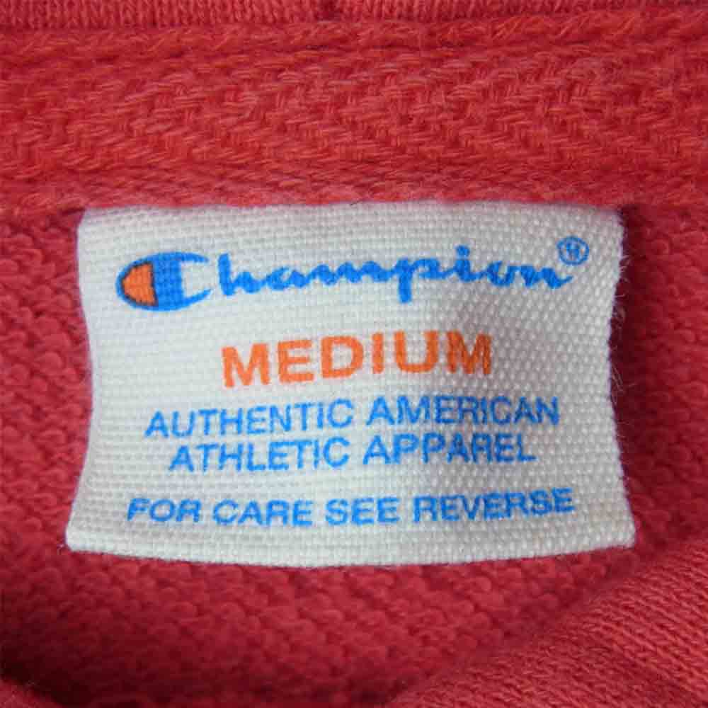 Champion チャンピオン C3-N113 トリコロールタグ トリコタグ 復刻 カレッジプリント スウェット パーカー ピンク系 M【中古】