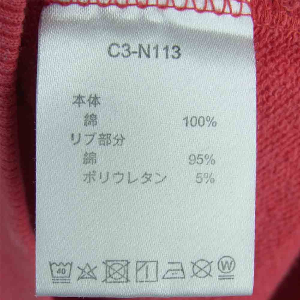 Champion チャンピオン C3-N113 トリコロールタグ トリコタグ 復刻 カレッジプリント スウェット パーカー ピンク系 M【中古】
