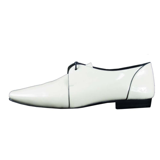 SAINT LAURENT サンローラン 20AW 581737 1LA00 2035 YVES 15 DERBY Patent Shoes パテントシューズ エナメル シューズ オフホワイト系【新古品】【未使用】【中古】