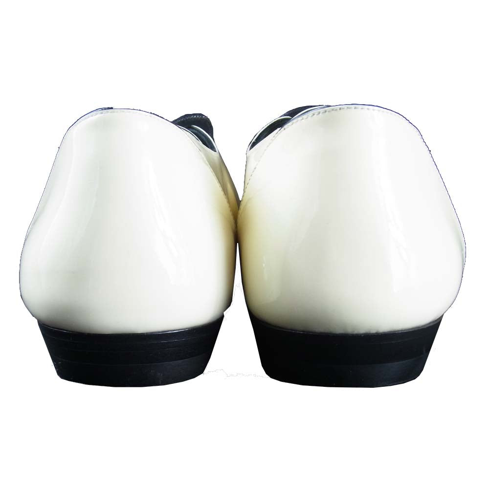 SAINT LAURENT サンローラン 20AW 581737 1LA00 2035 YVES 15 DERBY Patent Shoes パテントシューズ エナメル シューズ オフホワイト系【新古品】【未使用】【中古】