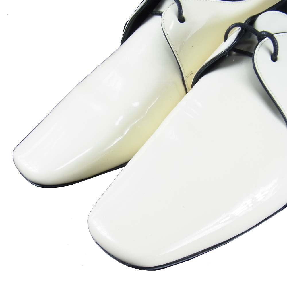 SAINT LAURENT サンローラン 20AW 581737 1LA00 2035 YVES 15 DERBY Patent Shoes パテントシューズ エナメル シューズ オフホワイト系【新古品】【未使用】【中古】