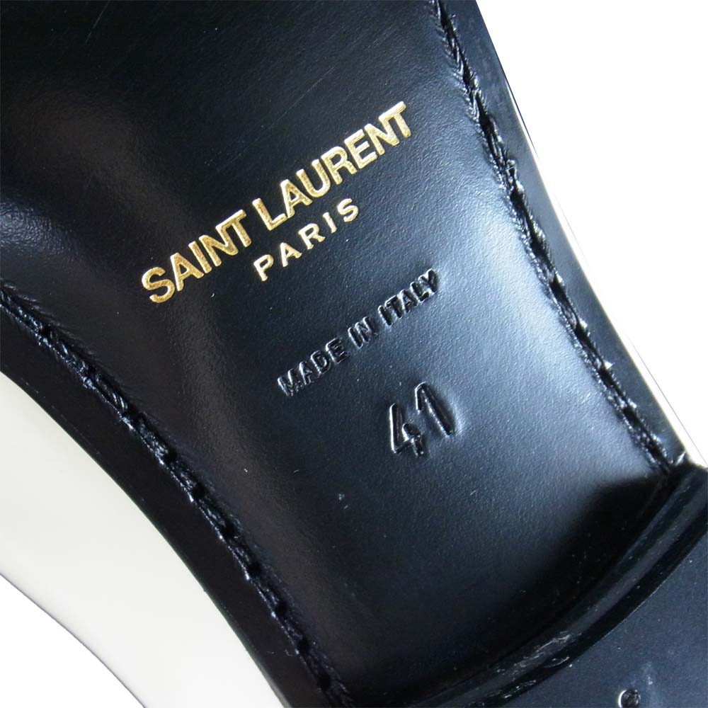 SAINT LAURENT サンローラン 20AW 581737 1LA00 2035 YVES 15 DERBY Patent Shoes パテントシューズ エナメル シューズ オフホワイト系【新古品】【未使用】【中古】