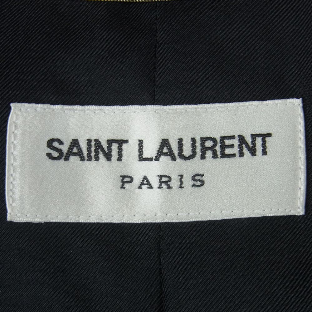 SAINT LAURENT サンローラン UP53 2016 00724 472854 Y239W 国内正規品 WOOL VEST カットオフ テーラード ベスト ブラック系 44【新古品】【未使用】【中古】