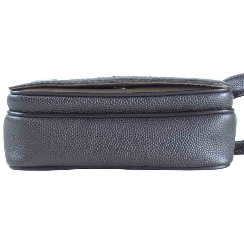 Dunhill ダンヒル 03H06 キャンバス 型押し レザー ショルダーバッグ ブラウン系【新古品】【未使用】【中古】