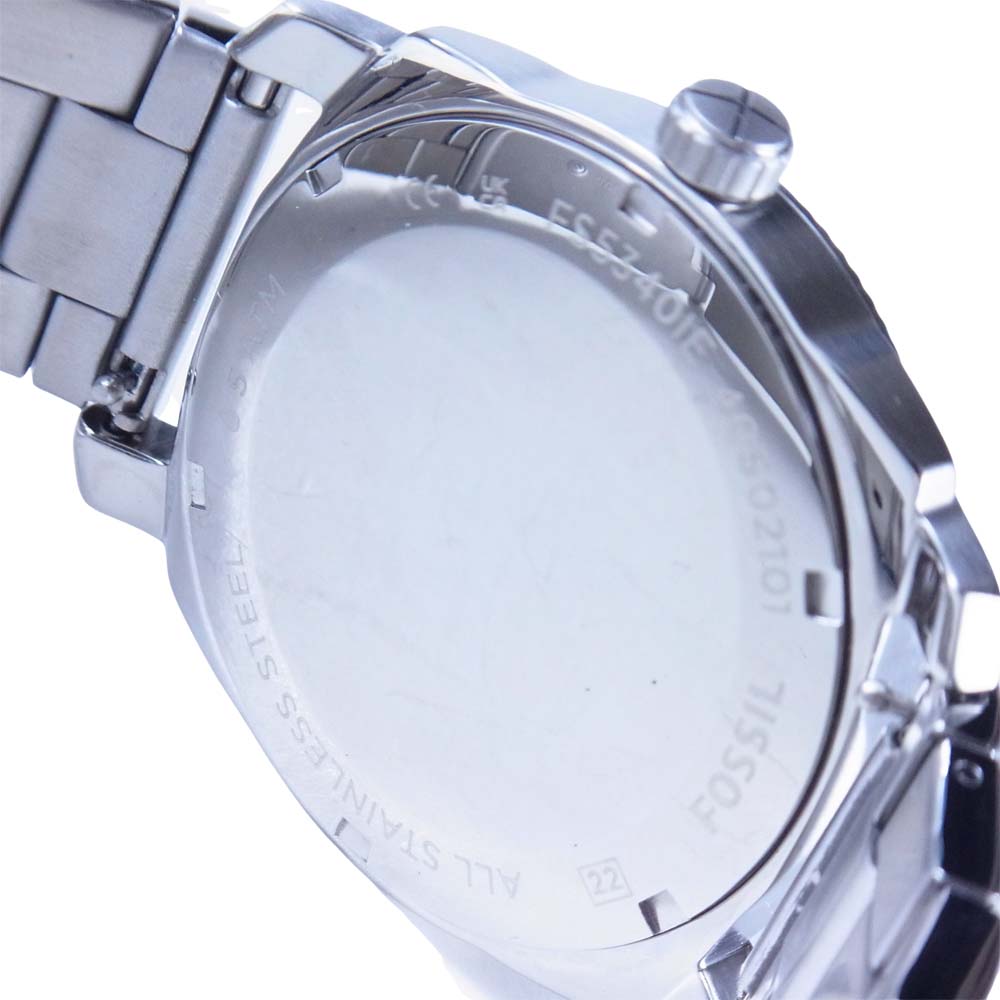 FOSSIL フォッシル FS5340 Machine Blue Dial Men's Stainless Steel Watch ステンレス ウォッチ 腕時計 シルバー系【新古品】【未使用】【中古】