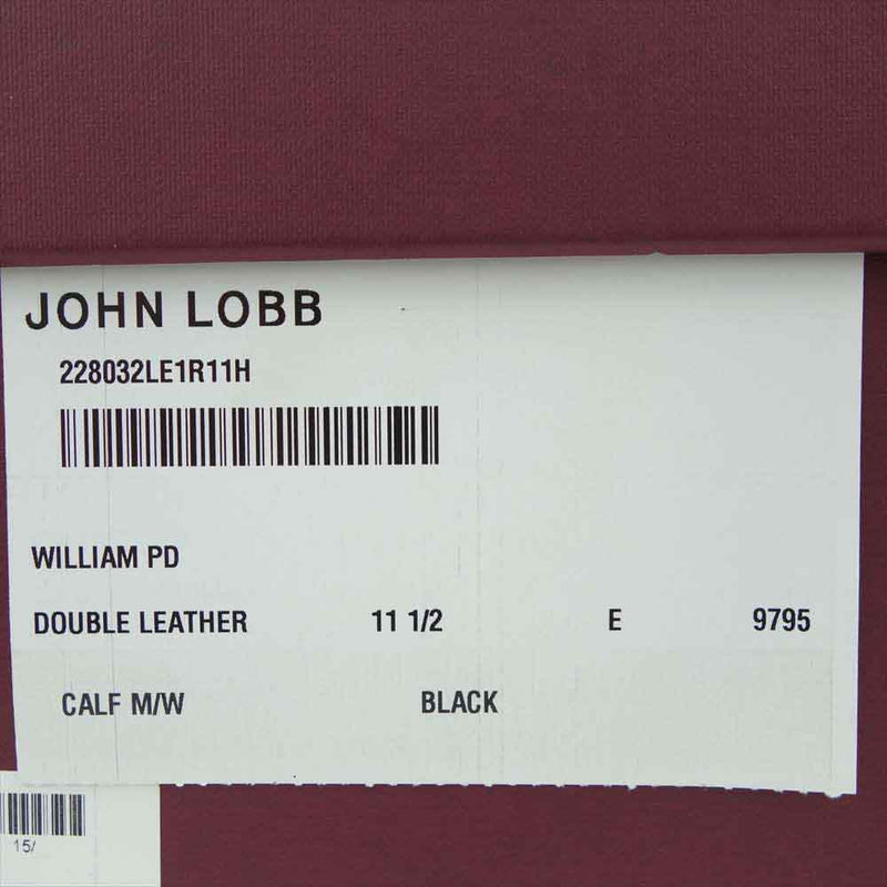 John Lobb ジョンロブ 1343445 William ウィリアム モンクストラップ レザーシューズ ブラック系 11.5UK【新古品】【未使用】【中古】