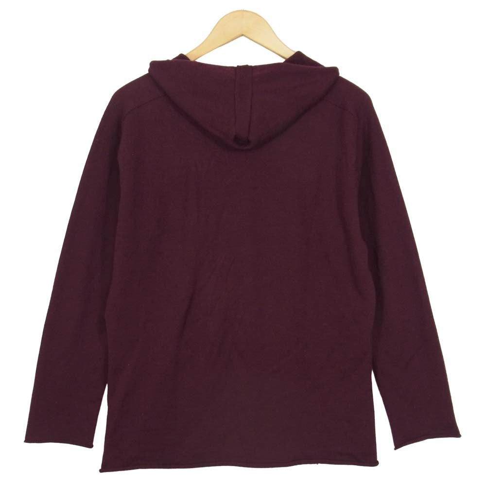 Yohji Yamamoto ヨウジヤマモト Y's ワイズ ME-K43-169 ウール ニット パーカー ワインレッド系 2【中古】