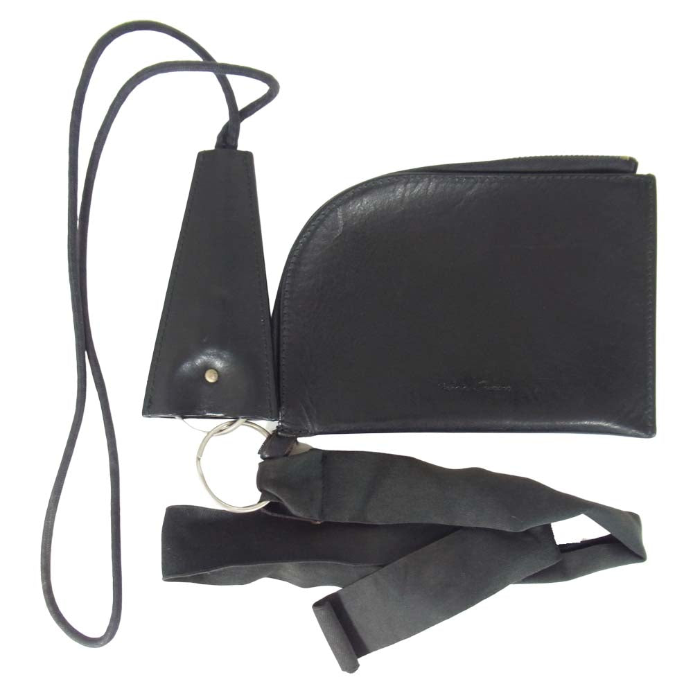Rick Owens リックオウエンス ネックウォレット コインケース ブラック系【中古】