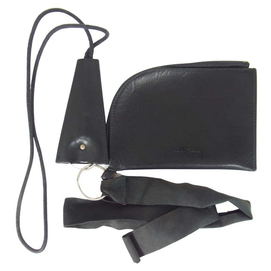 Rick Owens リックオウエンス ネックウォレット コインケース ブラック系【中古】