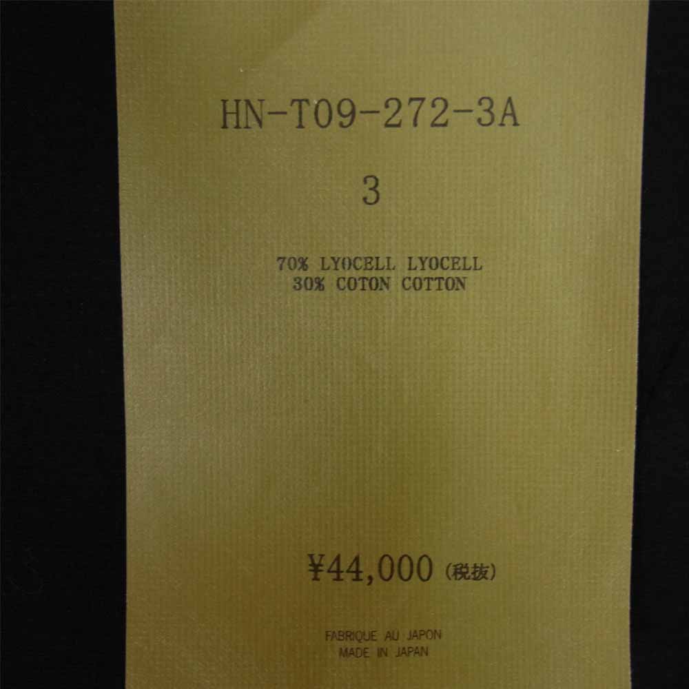 Yohji Yamamoto ヨウジヤマモト POUR HOMME プールオム 20SS HN-T09-272 メッセージハギ 半袖 Tシャツ ブラック系 3【美品】【中古】