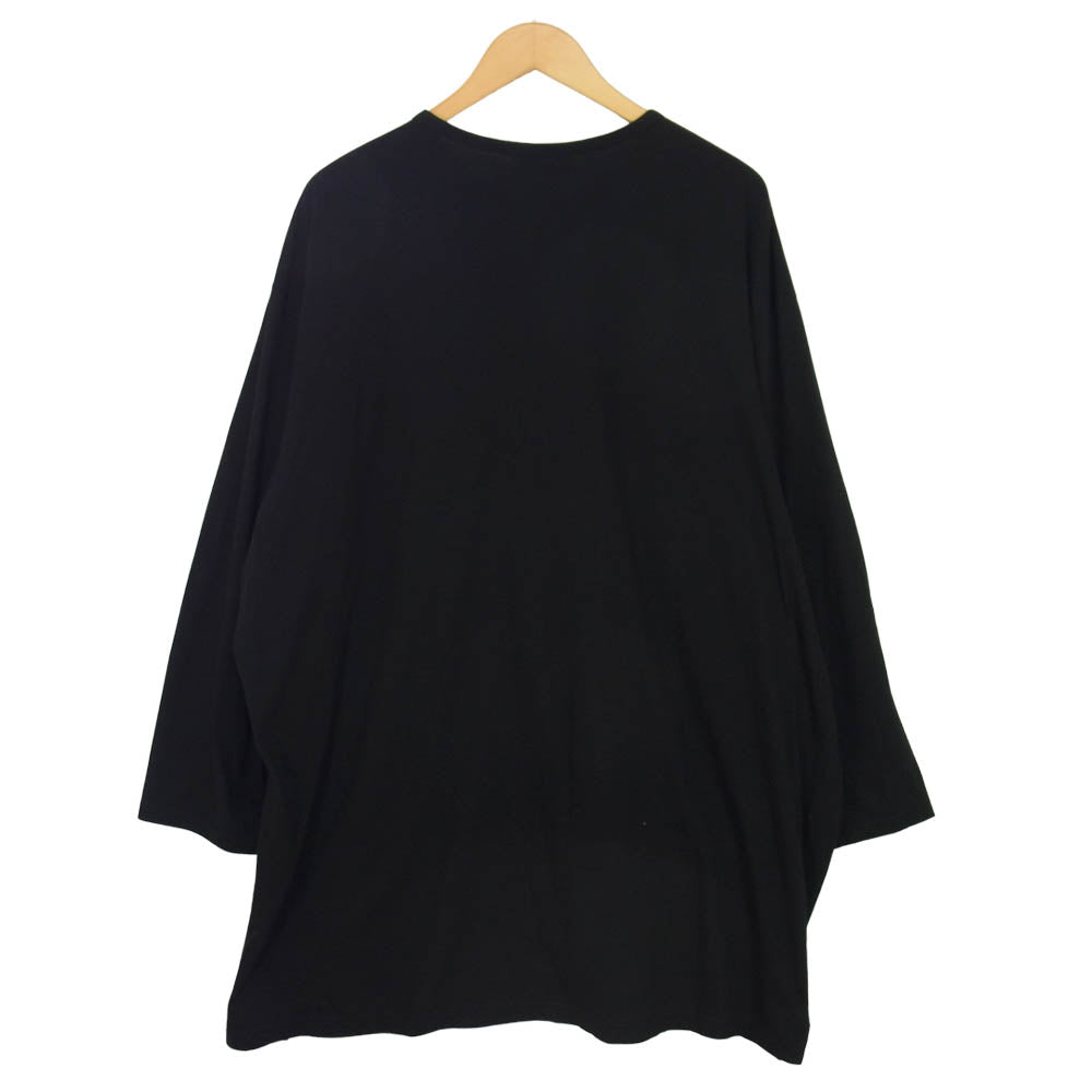 Yohji Yamamoto ヨウジヤマモト 21SS HD-T47-049 KILL ME PRINT BIG LONG SLEEVES ビッグ ロング スリーブ Tシャツ ブラック系 3【中古】