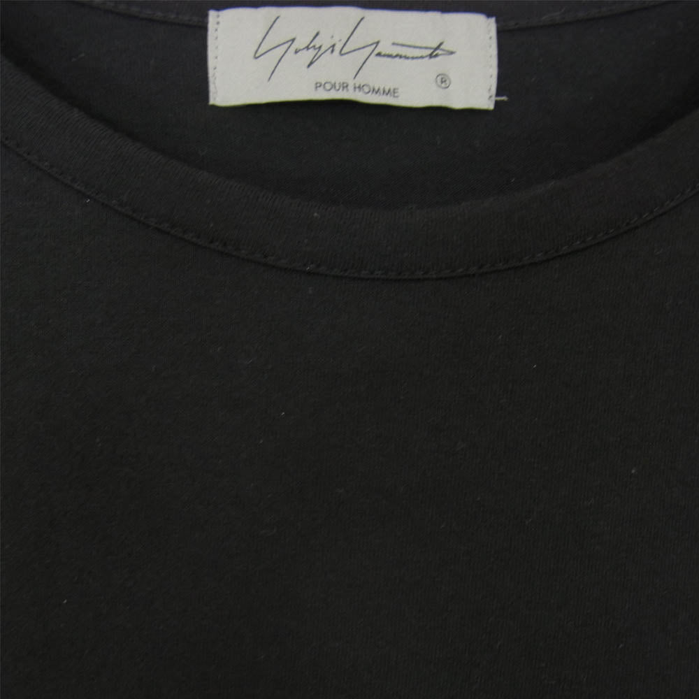 Yohji Yamamoto ヨウジヤマモト フロントデザインハイネックTシャツ 長袖カットソー ブラック FJ-T72-654 レディース