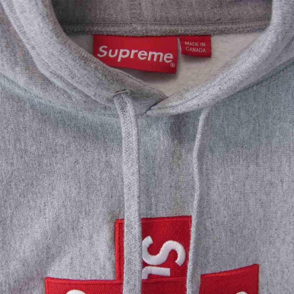 Supreme シュプリーム 20AW Cross Box Logo Hooded Sweatshirt  グレー系 M【美品】【中古】