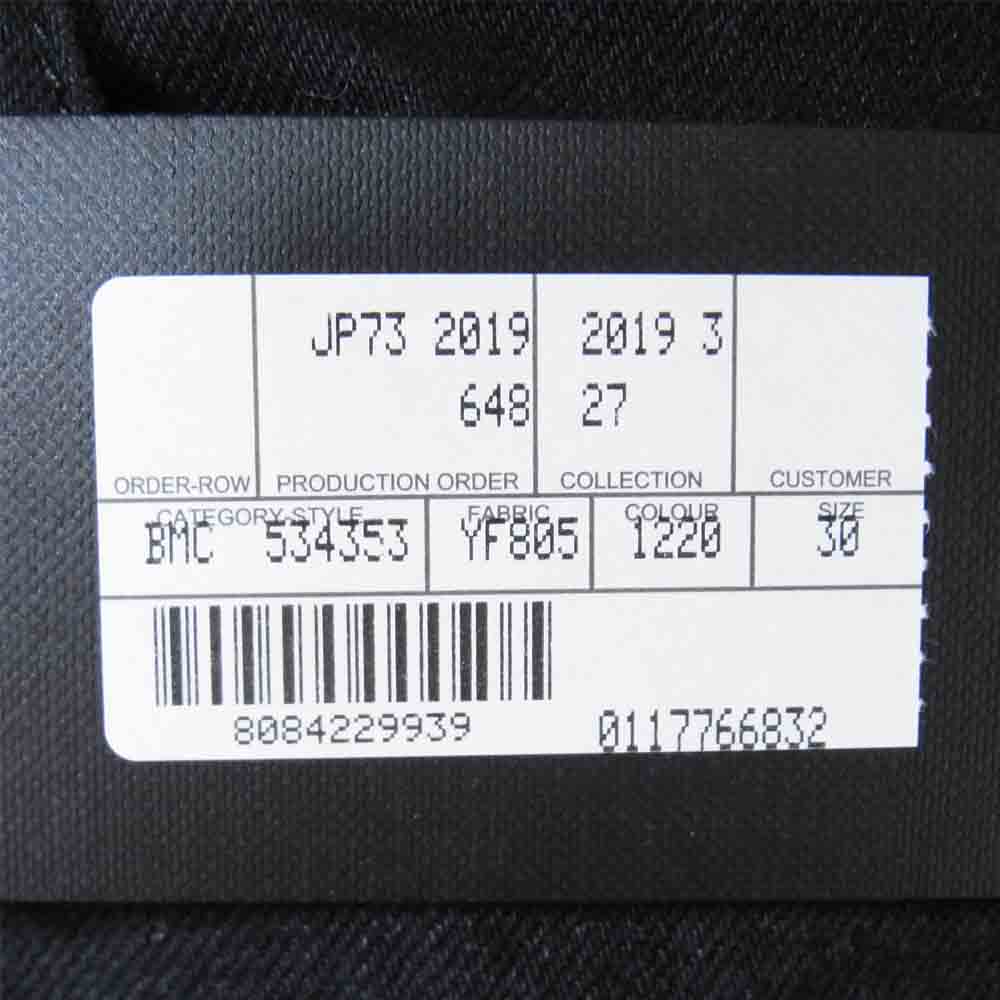 SAINT LAURENT サンローラン 534353 YF805  国内正規品 D18 M／SL-LW ブラックデニム パンツ ブラック系 30【新古品】【未使用】【中古】