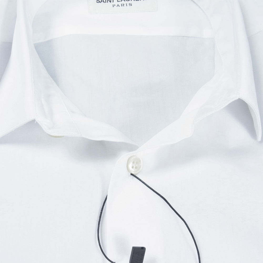 SAINT LAURENT サンローラン 536096 Y217W 国内正規品 プレーン 長袖 シャツ ホワイト系 38【新古品】【未使用】【中古】