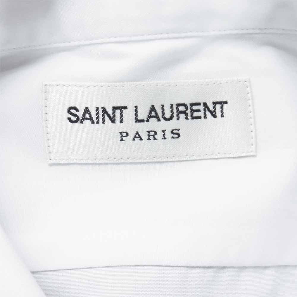 SAINT LAURENT サンローラン 536096 Y217W 国内正規品 プレーン 長袖 シャツ ホワイト系 38【新古品】【未使用】【中古】