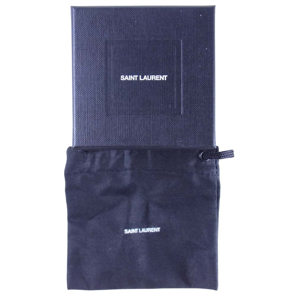 SAINT LAURENT サンローラン ロゴ チャーム シルバー ブレスレット シルバー系【極上美品】【中古】