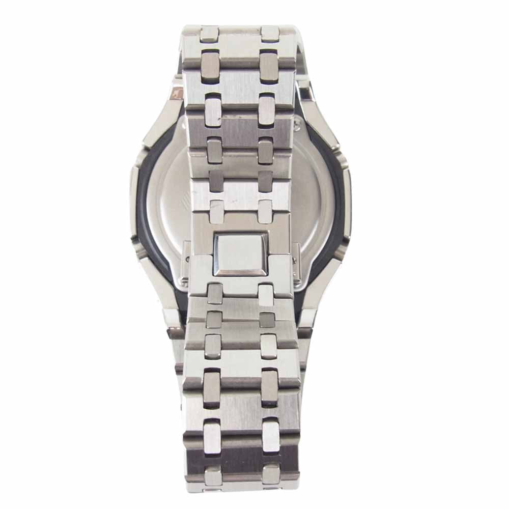 G-SHOCK ジーショック GA-2100 メタルパーツ カスタム カシオーク デジアナ 腕時計 リストウォッチ シルバー系【中古】