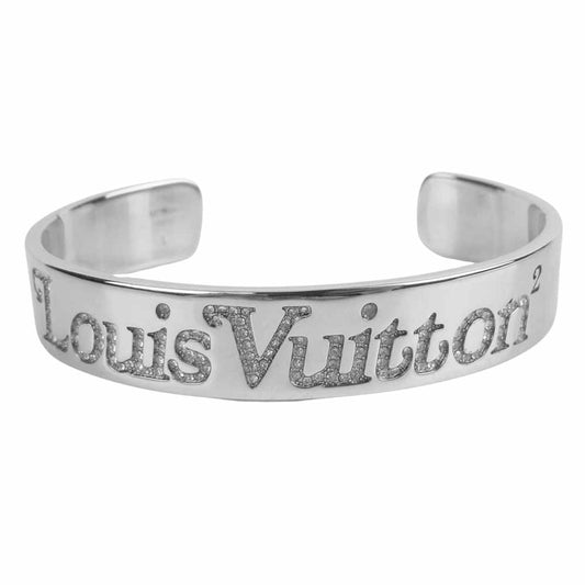 LOUIS VUITTON ルイ・ヴィトン MP2694 NIGO ブラスレ スクエアード LVストラス バングル シルバー系【美品】【中古】