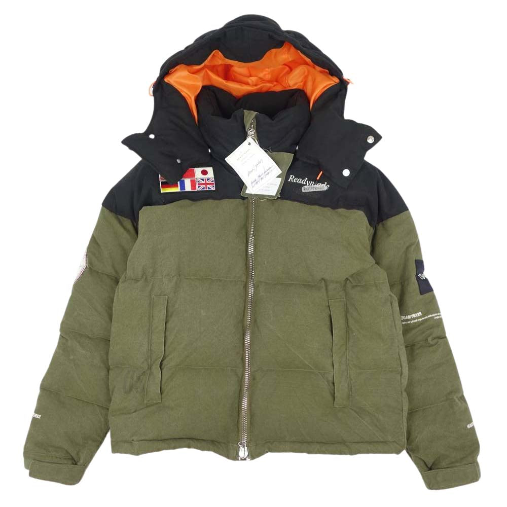 READY MADE レディメイド RE-CO-KH-00-00-39 2TONE DOWN JACKET 2トーン ダウン  カーキ系 1【美品】【中古】