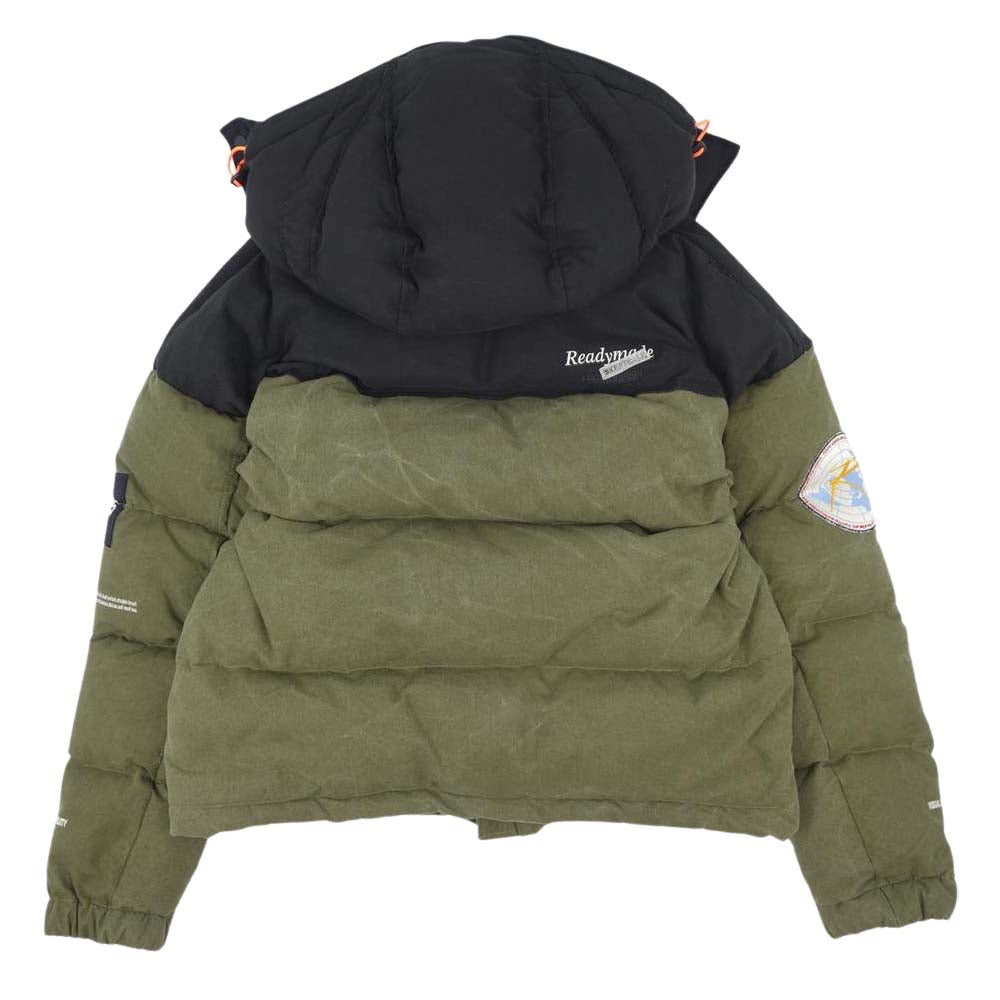 READY MADE レディメイド RE-CO-KH-00-00-39 2TONE DOWN JACKET 2トーン ダウン  カーキ系 1【美品】【中古】