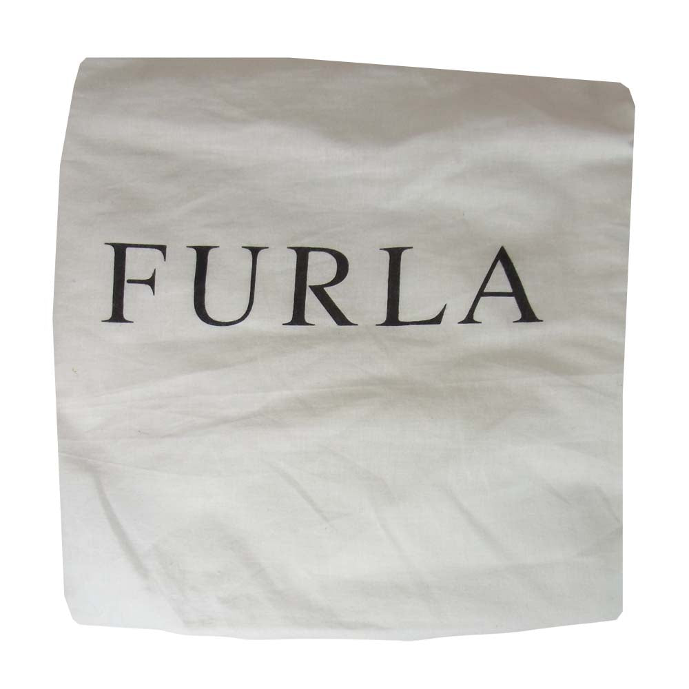 Furla フルラ エナメル ハンドバッグ ベージュ系【中古】