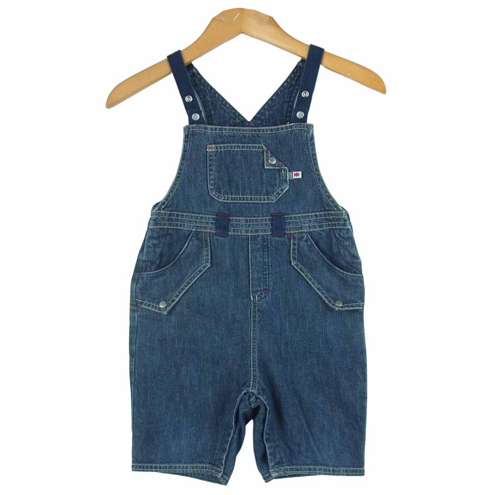 SAINT JAMES セントジェームス KIDS キッズ 子供用 デニム オーバーオール インディゴブルー系 24【中古】