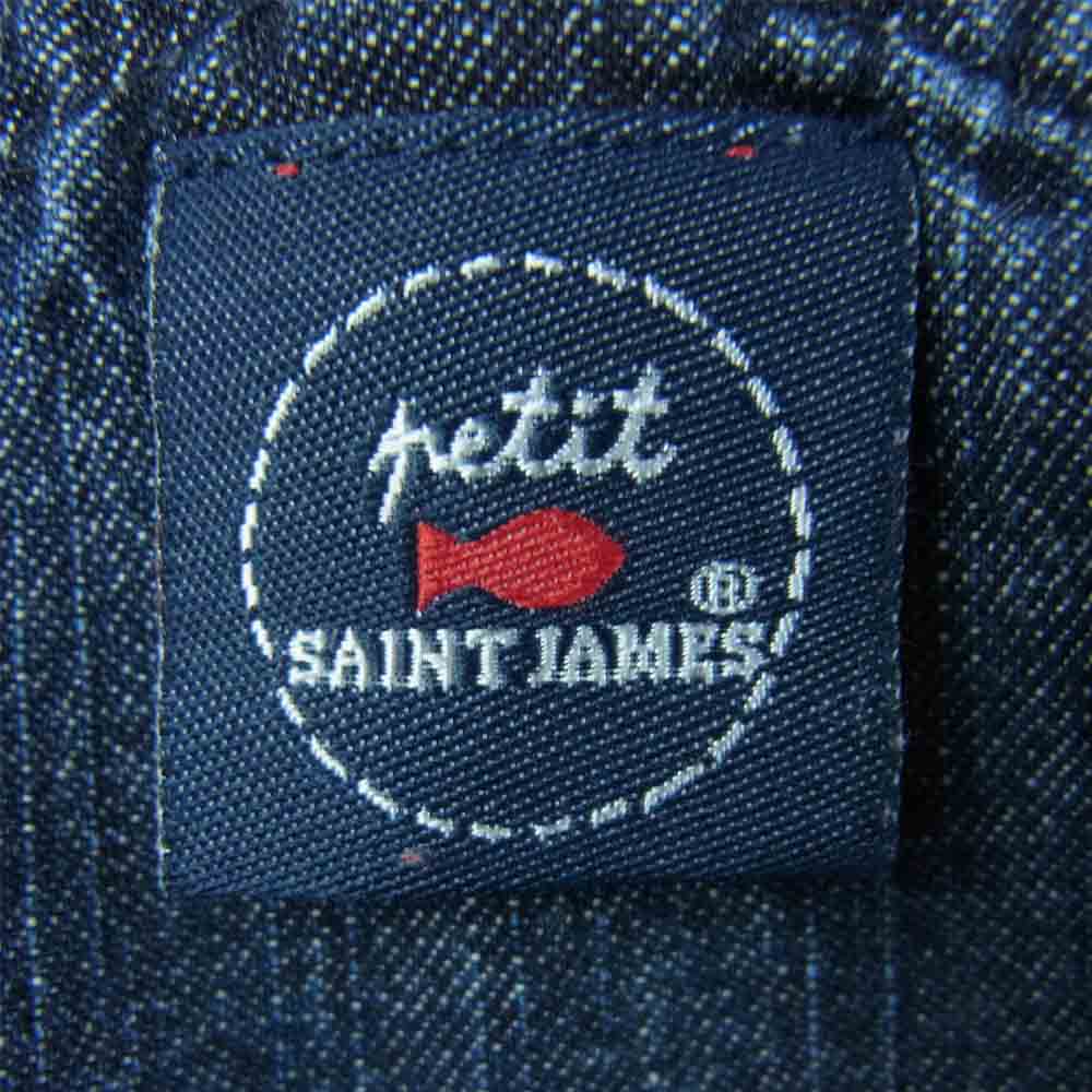 SAINT JAMES セントジェームス KIDS キッズ 子供用 デニム オーバーオール インディゴブルー系 24【中古】