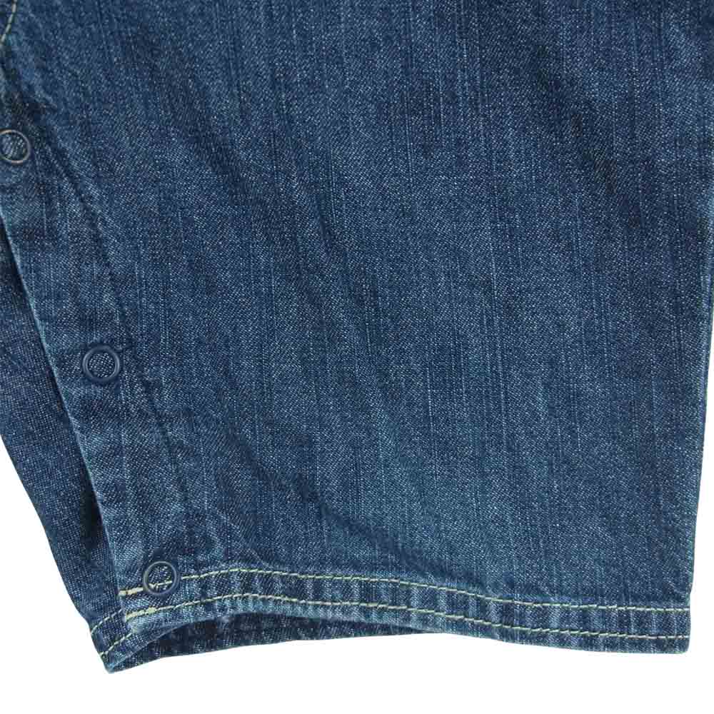 SAINT JAMES セントジェームス KIDS キッズ 子供用 デニム オーバーオール インディゴブルー系 24【中古】