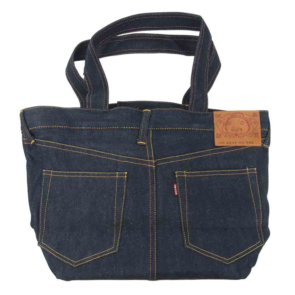 EVISU エヴィス 0232 ジーパン型 デニム トート バッグ インディゴブルー系 ONE【新古品】【未使用】【中古】