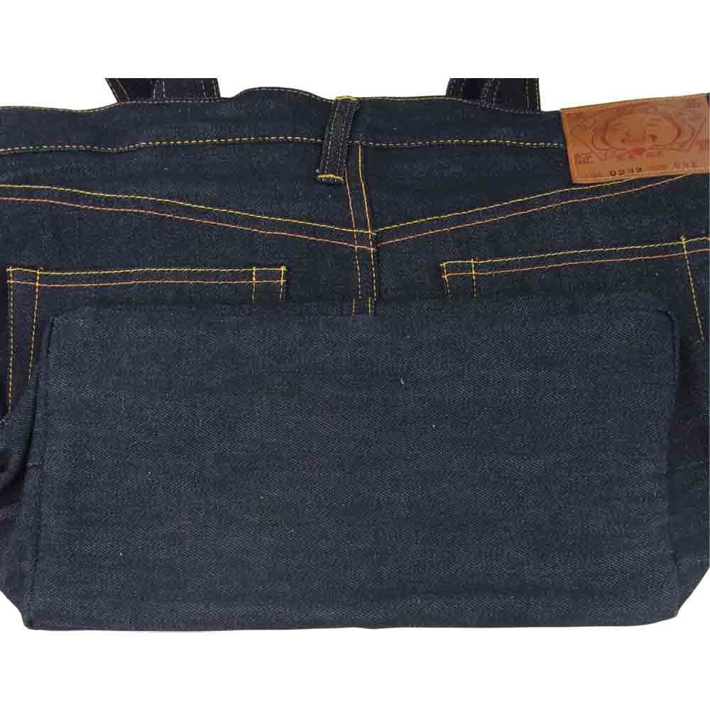 EVISU エヴィス 0232 ジーパン型 デニム トート バッグ インディゴブルー系 ONE【新古品】【未使用】【中古】