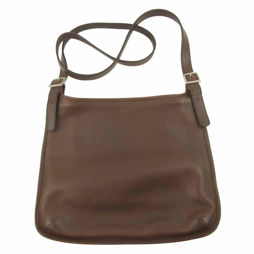 COACH コーチ B0P-9146 Saddle Soho Hippie Zip Slim Vintage 9146 Brown Leather Shoulder Bag レザー ショルダー バッグ ブラウン系【中古】