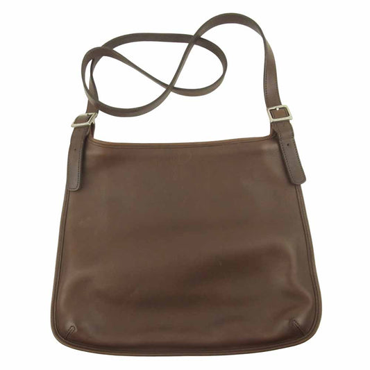 COACH コーチ B0P-9146 Saddle Soho Hippie Zip Slim Vintage 9146 Brown Leather Shoulder Bag レザー ショルダー バッグ ブラウン系【中古】