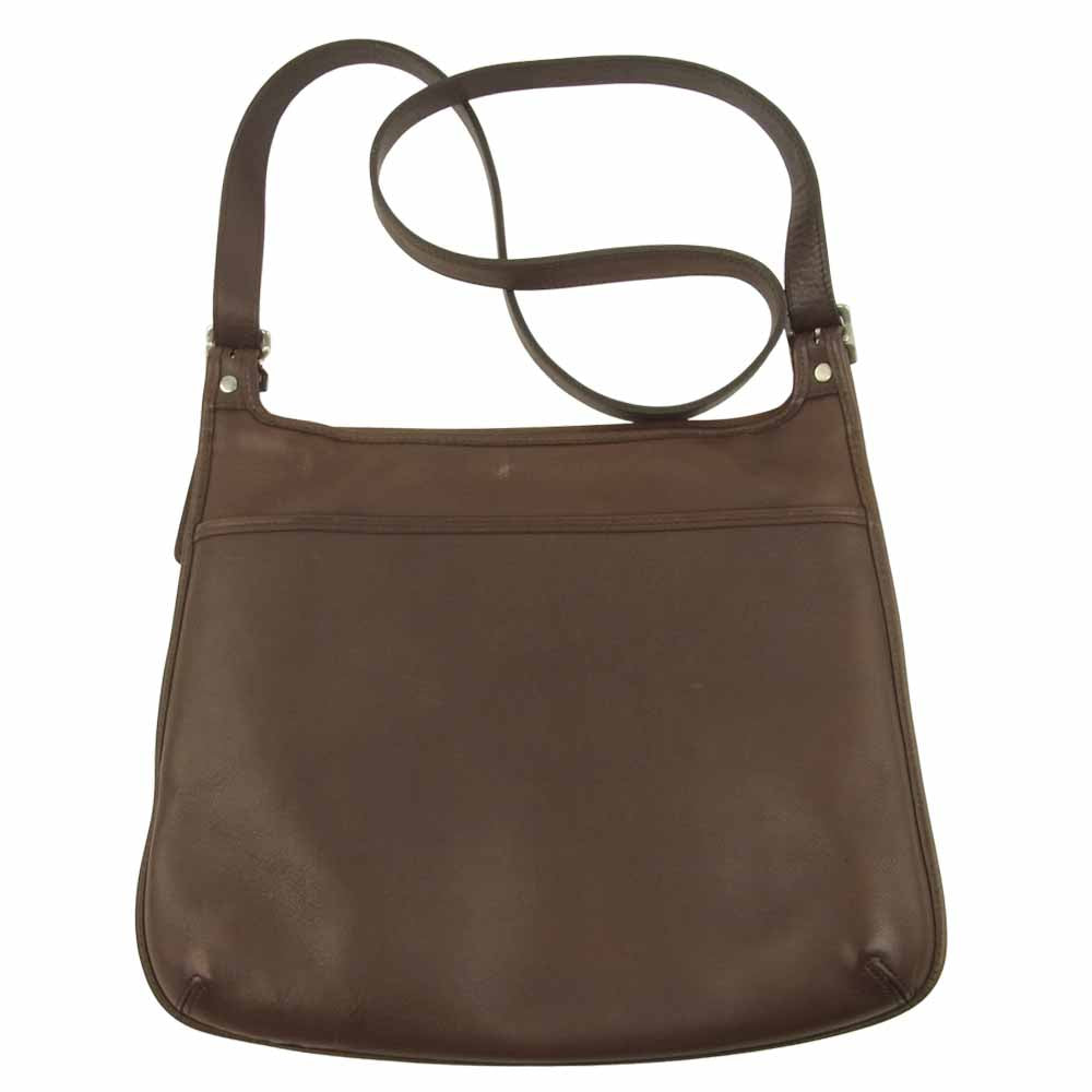 COACH コーチ B0P-9146 Saddle Soho Hippie Zip Slim Vintage 9146 Brown Leather Shoulder Bag レザー ショルダー バッグ ブラウン系【中古】