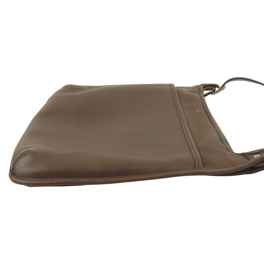 COACH コーチ B0P-9146 Saddle Soho Hippie Zip Slim Vintage 9146 Brown Leather Shoulder Bag レザー ショルダー バッグ ブラウン系【中古】