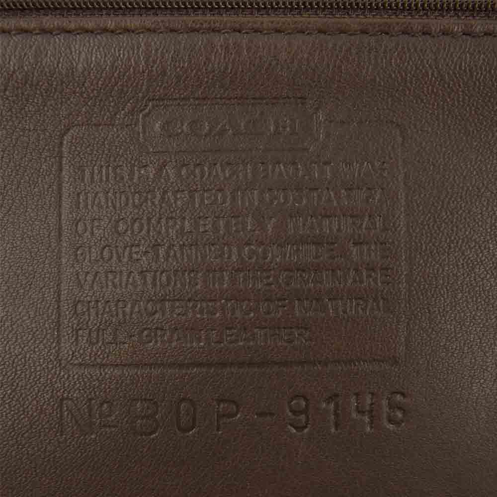 COACH コーチ B0P-9146 Saddle Soho Hippie Zip Slim Vintage 9146 Brown Leather Shoulder Bag レザー ショルダー バッグ ブラウン系【中古】