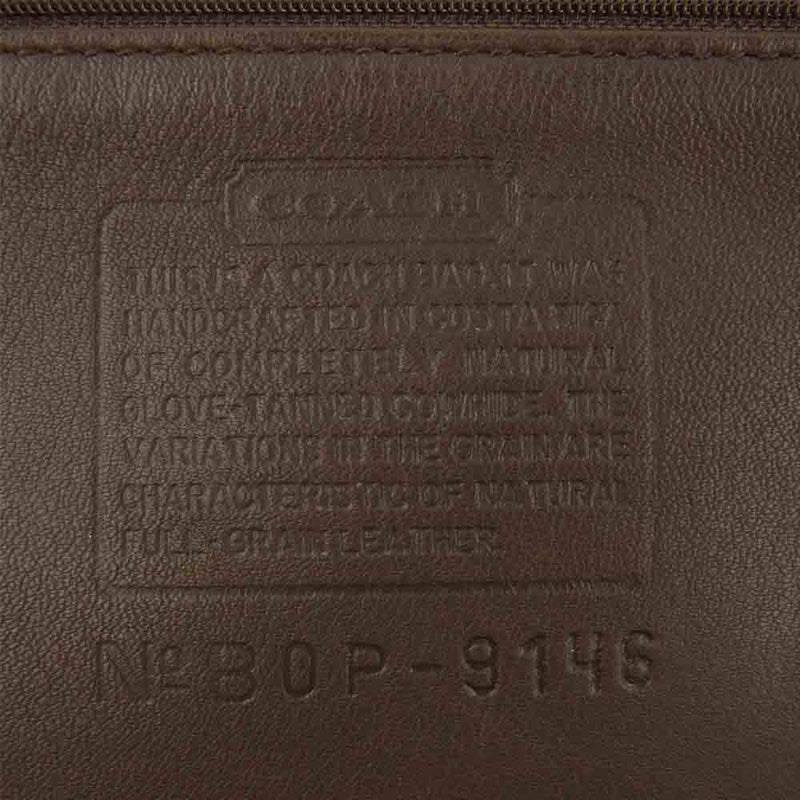 COACH コーチ B0P-9146 Saddle Soho Hippie Zip Slim Vintage 9146 Brown Leather Shoulder Bag レザー ショルダー バッグ ブラウン系【中古】