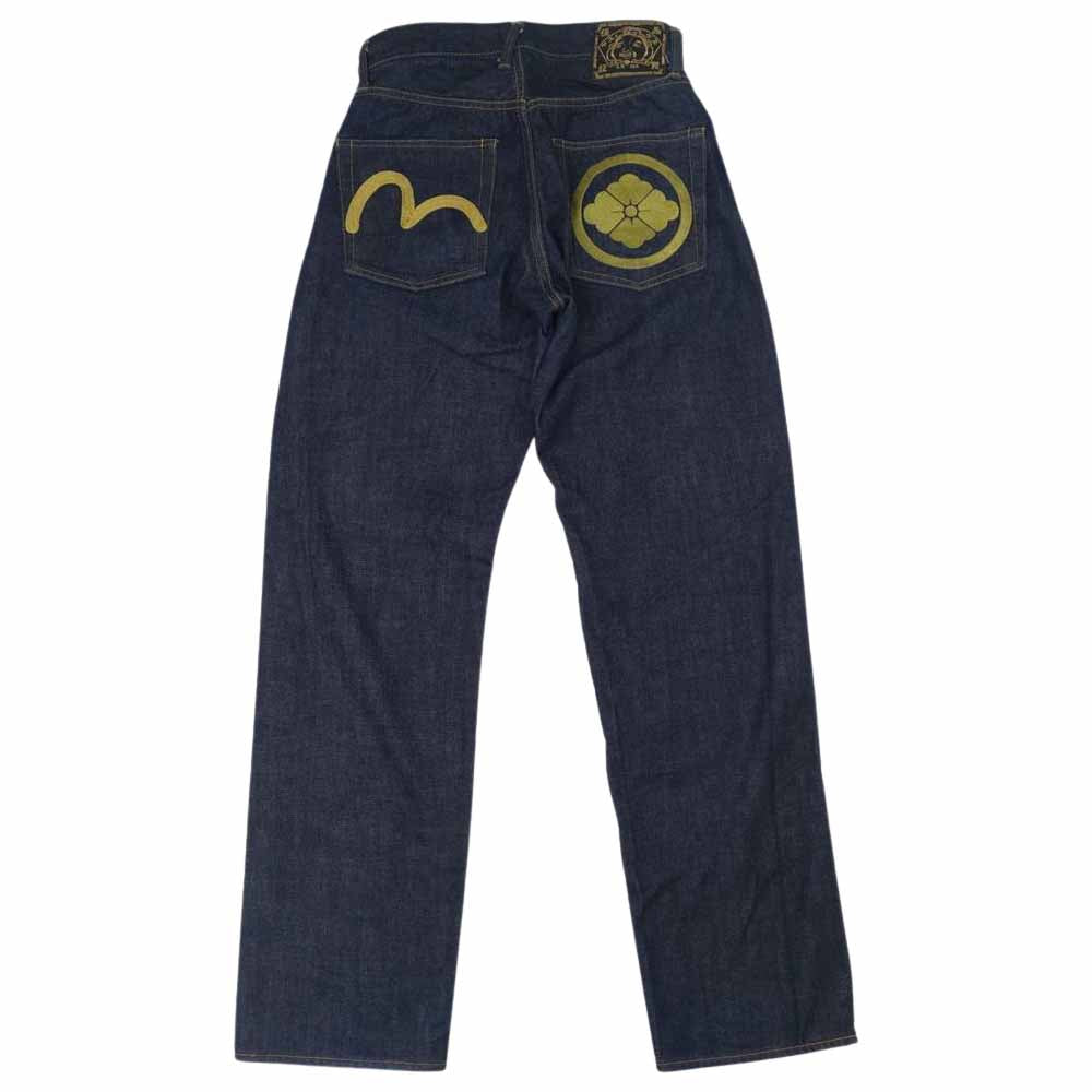 EVISU エヴィス 金家紋 金カモメ 刺繍 デニム パンツ コットン 日本製 インディゴブルー系 30【美品】【中古】