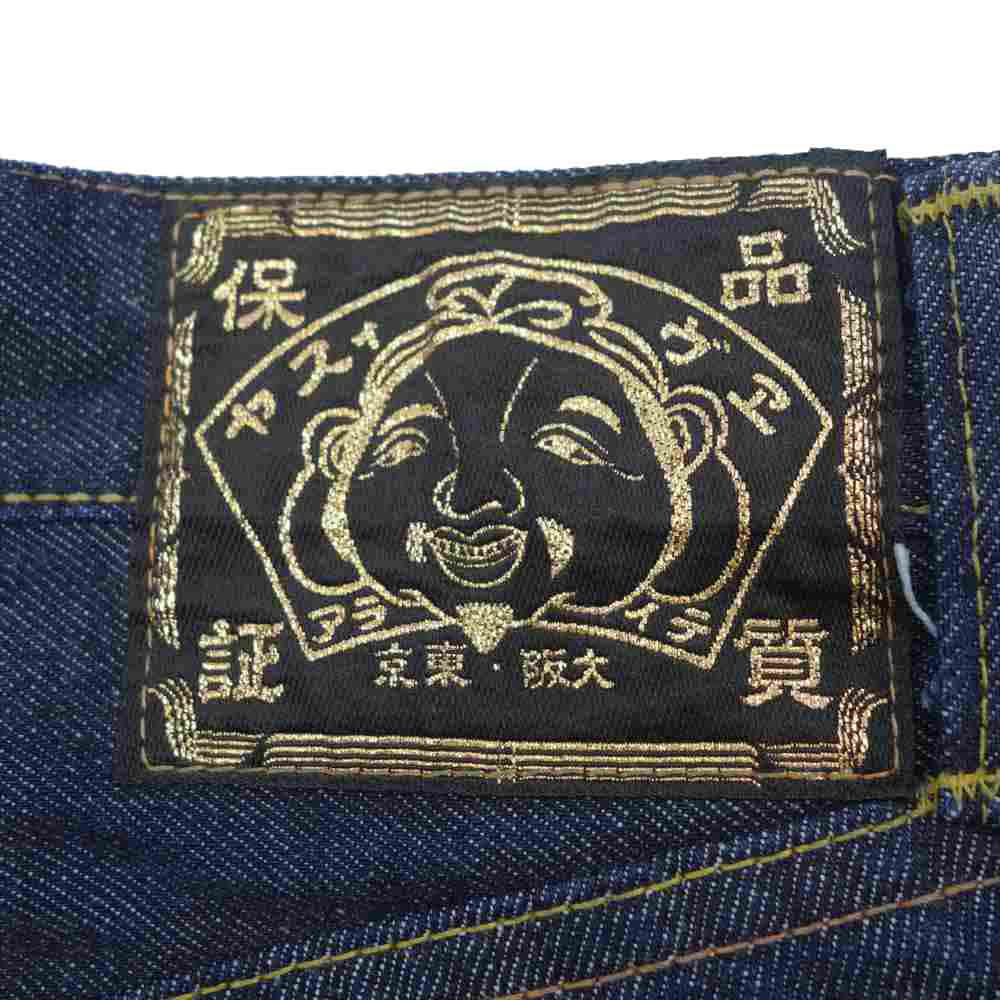 EVISU エヴィス 金家紋 金カモメ 刺繍 デニム パンツ コットン 日本製 インディゴブルー系 30【美品】【中古】