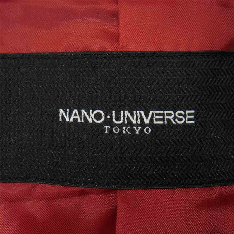 nano universe ナノユニバース ラムレザー シングル ライダース ジャケット ブラック系 M【中古】