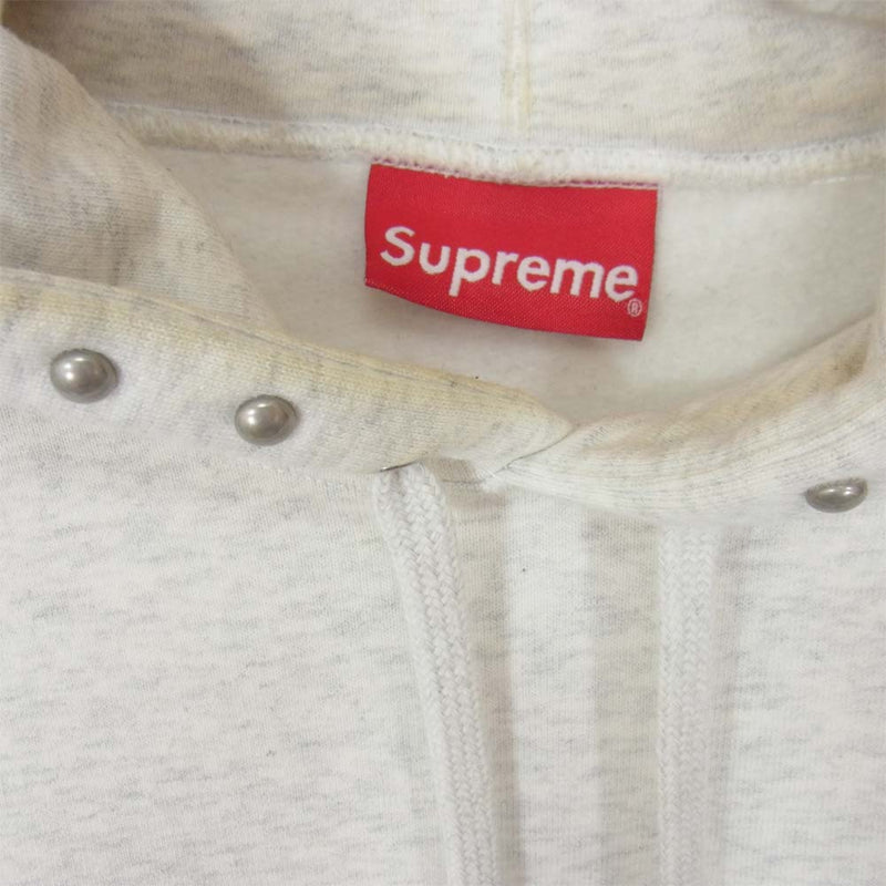 Supreme シュプリーム 18AW Studded Hooded Sweatshirt スタッズ フーディー プルオーバー グレー系 M【中古】