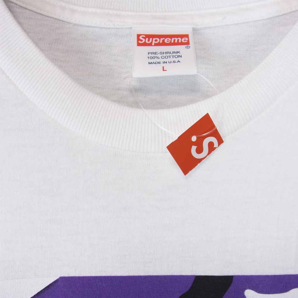 Supreme シュプリーム 21ss Wheaties Tee ウィーティーズ ロゴ プリント カモ  半袖 Tシャツ ホワイト系 L【新古品】【未使用】【中古】