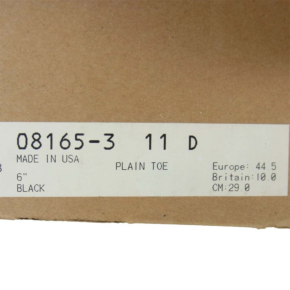 RED WING レッドウィング 8165 6 CLASSIC ROUND 6インチ クラシック ラウンドトゥ レースアップ ブーツ ブラック系 11D【美品】【中古】