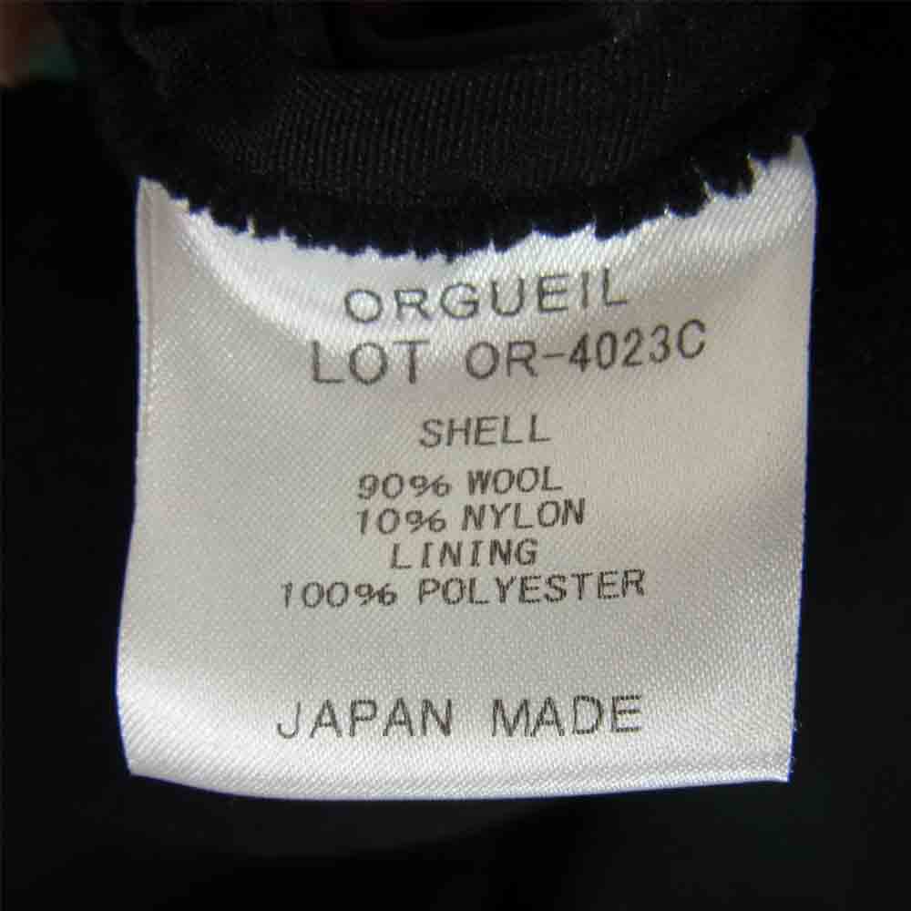 ORGUEIL オルゲイユ OR-4023C Heavy Meltan Chesterfield Coat ヘビー メルトン チェスター フィールド コート ブラック系 38【美品】【中古】