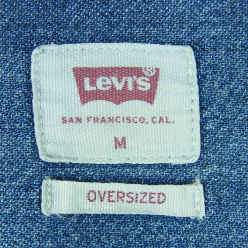 Levi's リーバイス パッチワーク デニム 長袖 シャツ コットン スリランカ製 インディゴブルー系 M【中古】